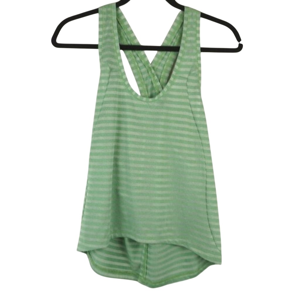 Zyia Green Striped Tank Top Size Medium